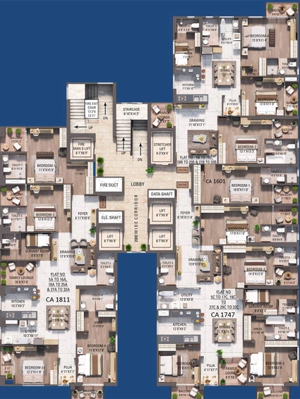 Floor Plan of Nawah 9 Emporio in Raghunathpur, Bhubaneswar - Image 155997