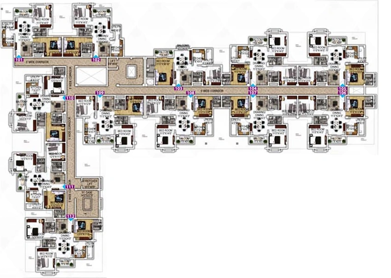 Floor Plan of Mahima Greenex in Hanspal, Bhubaneswar - Image 156039