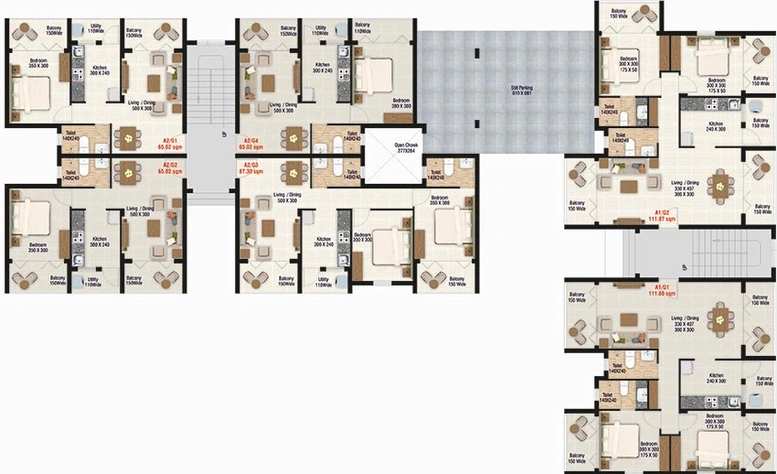 Floor Plan of We Supreme in Varca, Goa - Image 156052