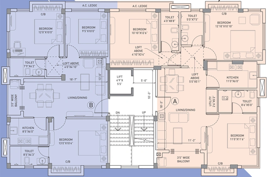 Floor Plan of Arrjavv Sapphire in Ballygunge, Kolkata - Image 156083