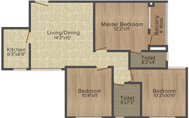 3 BHK Flat in Arrjavv Sonar Kella in Baruipur, Kolkata - Image 812110
