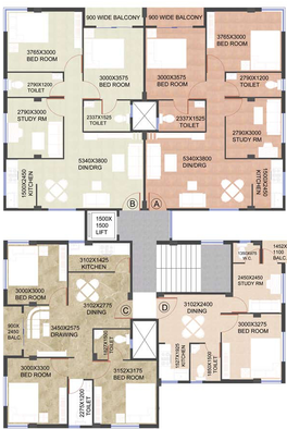 Floor Plan of Realtech Nirman Bela in Rajarhat, Kolkata - Image 156109