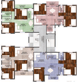 Floor Plan of Realtech Nirman Curio City in New Town, Kolkata - Image 156116