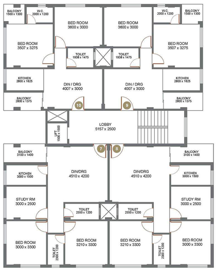 Floor Plan of Realtech Nirman Curiocity Classic in New Town, Kolkata - Image 156129