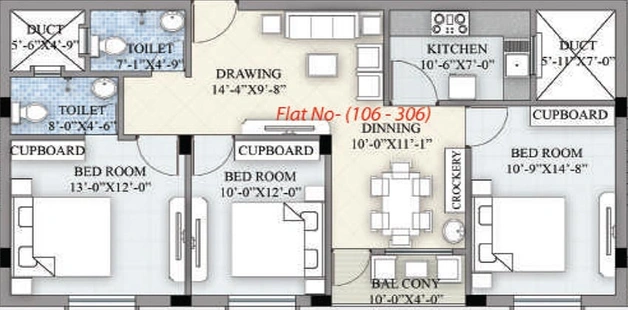 3 BHK Flat in Mahima Susama Tower 2 in Palasuni, Bhubaneswar - Image 812126