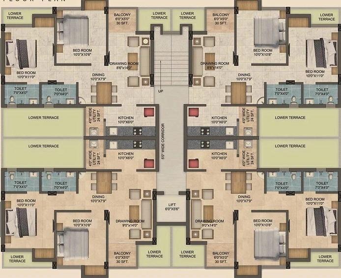 Floor Plan of Metro Ananta in Jatani, Bhubaneswar - Image 156165