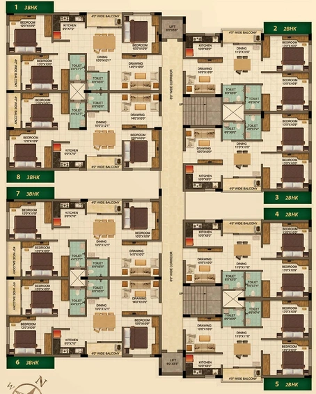 Floor Plan of Metro Serenity in Hanspal, Bhubaneswar - Image 156184