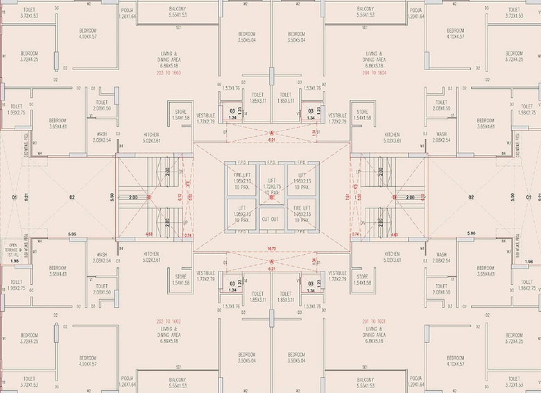Floor Plan of AVS Advaita in Raysan, Gandhinagar - Image 156219