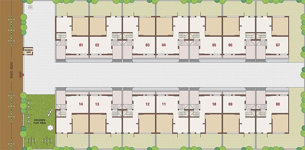 Master Plan of Nilkanth Akshar Hill Bungalows in Kudasan, Gandhinagar - Image 156294