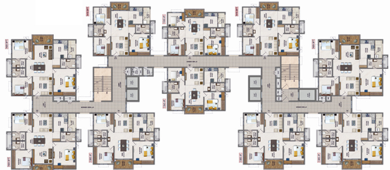 Floor Plan of Ramky One Orion in Pocharam, Hyderabad - Image 113848