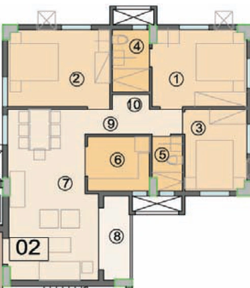 3 BHK Flat in Eden City in Maheshtala, Kolkata - Image 812205