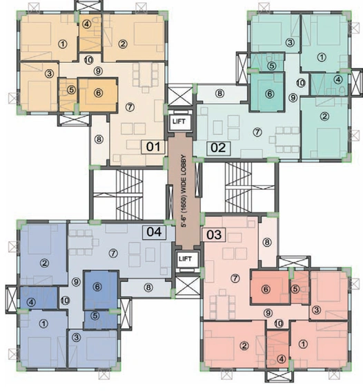 Floor Plan of Eden City in Maheshtala, Kolkata - Image 156337