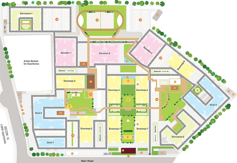 Master Plan of Amba Township in Adalaj, Gandhinagar - Image 156527