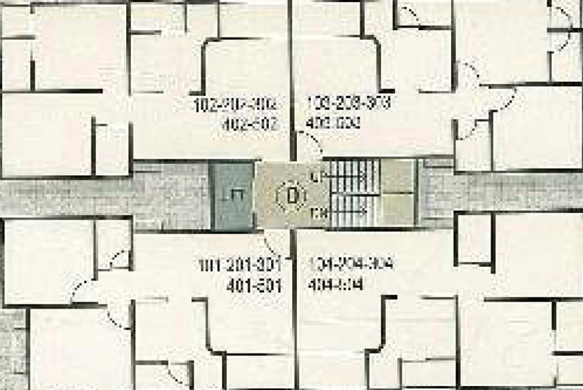 Floor Plan of Anand Residency in Dahegam, Gandhinagar - Image 156539