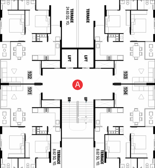 Floor Plan of Anant Parmeshwar in Adalaj, Gandhinagar - Image 156545