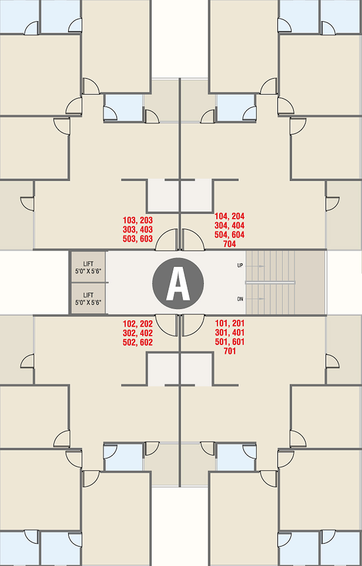 Floor Plan of Trimurti Anmol Life Style in Nana Chiloda, Ahmedabad - Image 156563