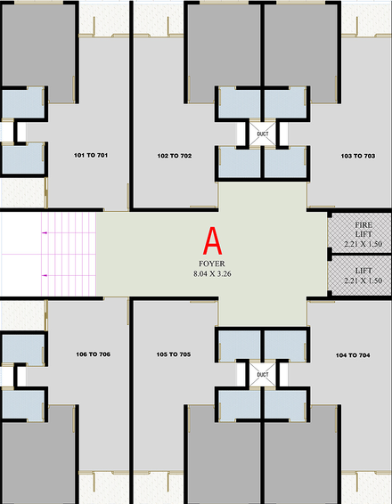 Floor Plan of Satyam Paradise Palm in Vatva, Ahmedabad - Image 156588