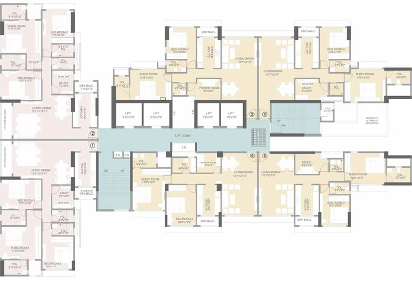 Floor Plan of Lifescapes Shubham in Girgaon, Mumbai - Image 30585