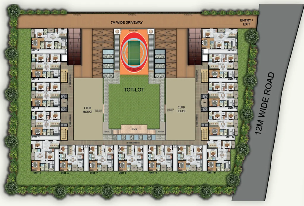 Master Plan of Regalia Krishna Kunj Central Courtyard in Quthbullapur, Hyderabad - Image 113590