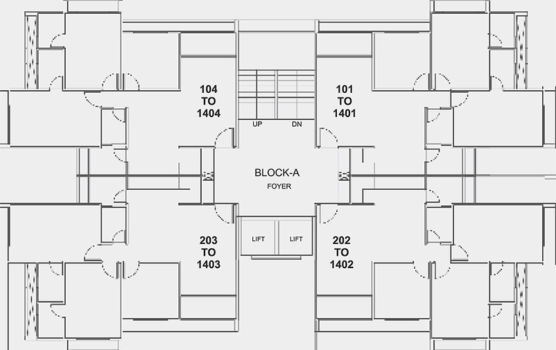 Floor Plan of Sarjan Setu Spire in Nava Vadaj, Ahmedabad - Image 156619