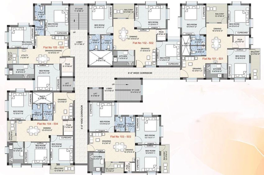 Floor Plan of OMM Padmananda Palace in Pahala, Bhubaneswar - Image 156631