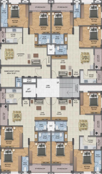 Floor Plan of Panchajanya Enclave in BJB Nagar, Bhubaneswar - Image 156648
