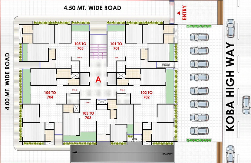 Master Plan of Shree Aryan Imperial in Kudasan, Gandhinagar - Image 156723