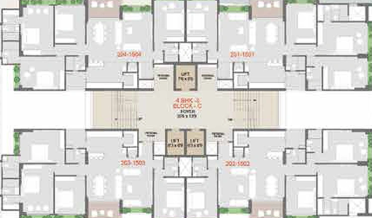 Floor Plan of Shivalay Aurelia in Raysan, Gandhinagar - Image 156756