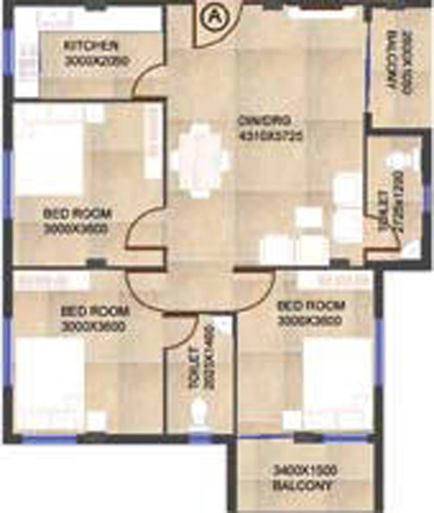 3 BHK Flat in Realtech Rajarhat Junction in Rajarhat, Kolkata - Image 812370