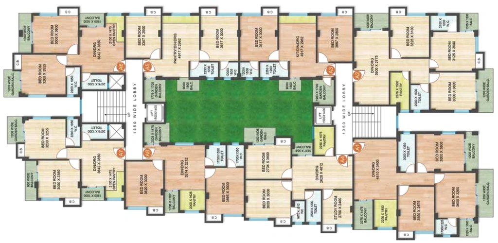 Floor Plan of Realtech Rajokiya in Rajarhat, Kolkata - Image 156830