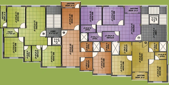 Floor Plan of Realtech Titli in Rajarhat, Kolkata - Image 156863