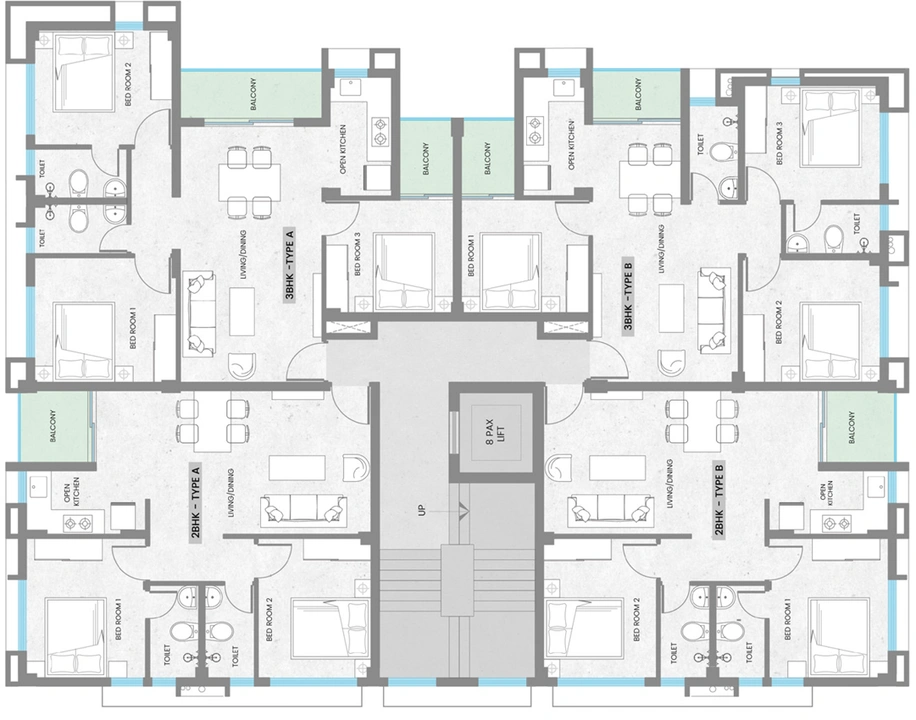 Floor Plan of RMN Krihom Sector 5 in Salt Lake, Kolkata - Image 156905