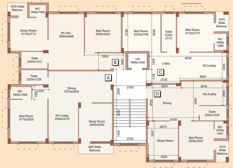 Floor Plan of Rohra Durga Abasan in Rajarhat, Kolkata - Image 156920