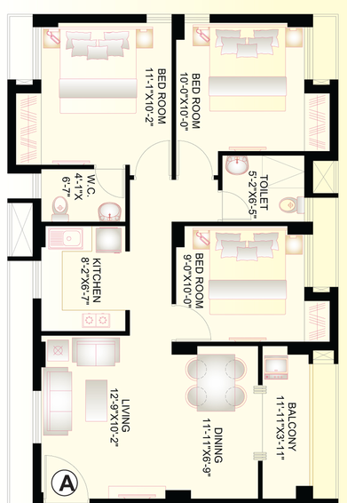 3 BHK Flat in Rohra Green 2 in New Town, Kolkata - Image 812403