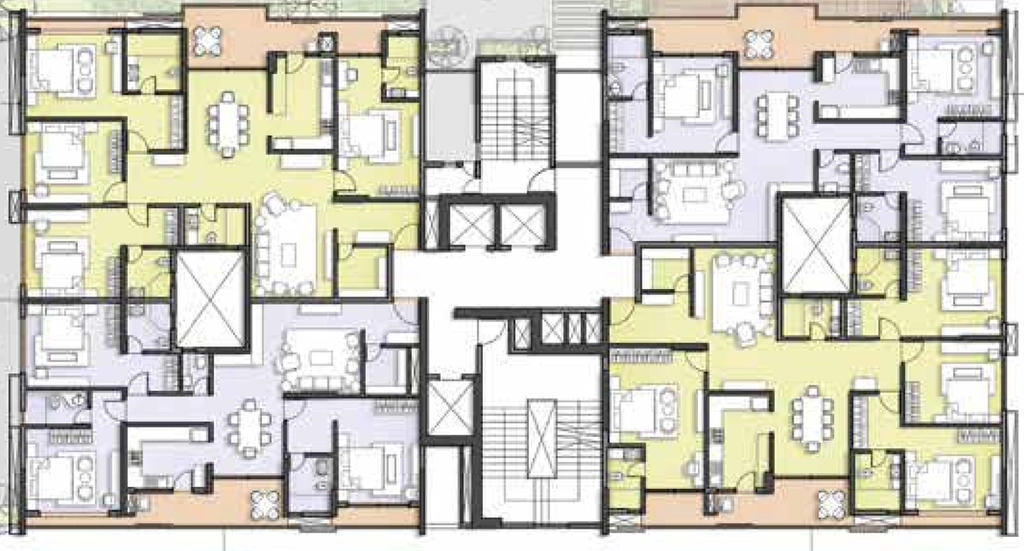 Floor Plan of Ruchi One Victoria in New Town, Kolkata - Image 156938