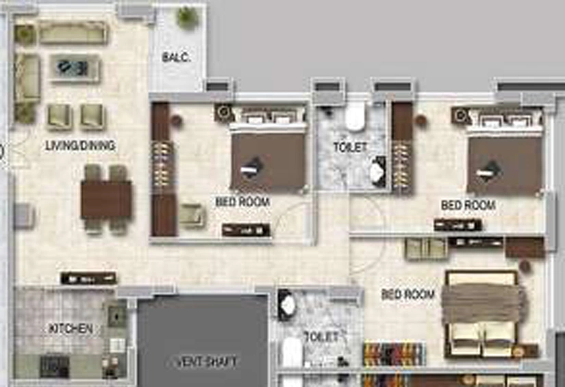 3 BHK Flat in SGIL Gardenia in Narendrapur, Kolkata - Image 812416
