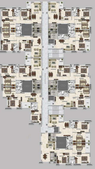 Floor Plan of SGIL Gardenia in Narendrapur, Kolkata - Image 156973