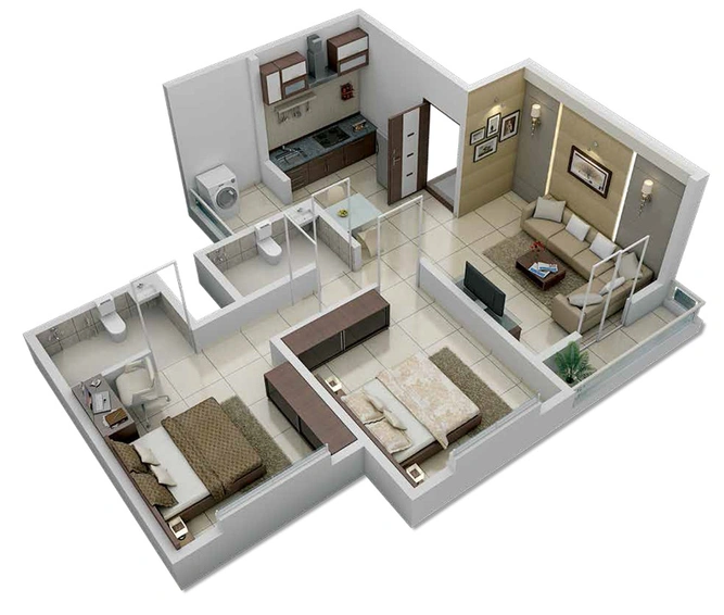 2 BHK Flat in New Front 48 East Park in Hadapsar, Pune - Image 745513