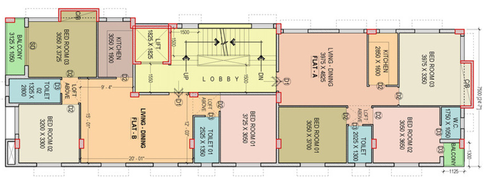 Floor Plan of Sun Rose in Bhowanipore, Kolkata - Image 156999