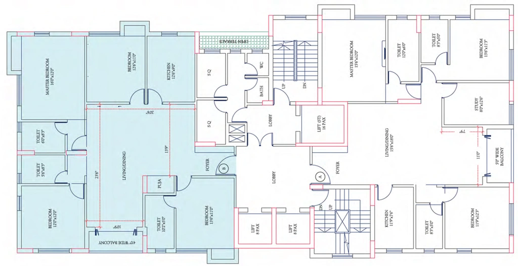 Floor Plan of Shivom Shivam Aquila in EM Bypass, Kolkata - Image 157055