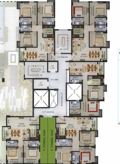 Floor Plan of Shrachi Primarc Aangan in Dum Dum, Kolkata - Image 157126