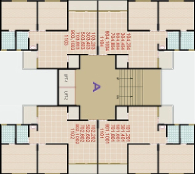 Floor Plan of Shree Ganesh Bansari Platinum in Nana Chiloda, Ahmedabad - Image 157181