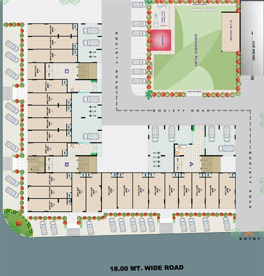 Master Plan of Shree Ganesh Bansari Platinum in Nana Chiloda, Ahmedabad - Image 157182