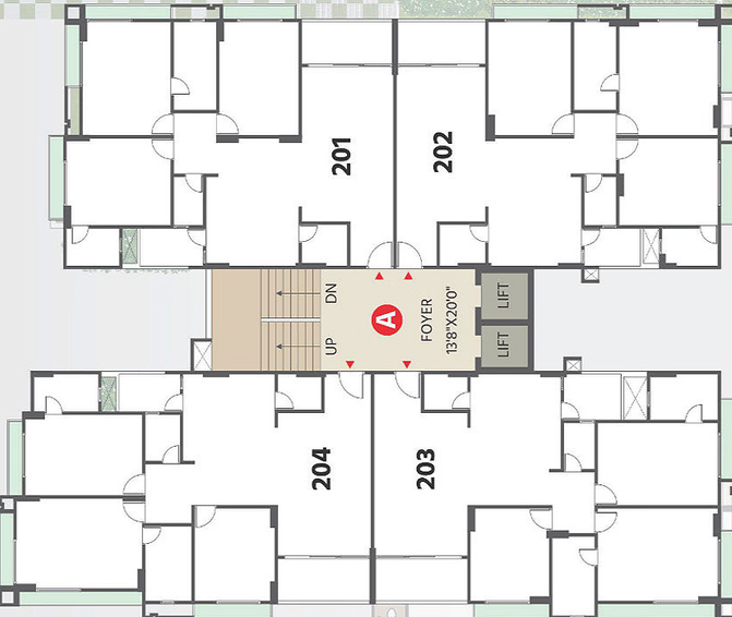 Floor Plan of Krishna Beryl in Randesan, Gandhinagar - Image 157197