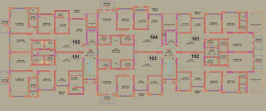Floor Plan of Wimax Sai Serenity in Shaheed Nagar, Bhubaneswar - Image 157288