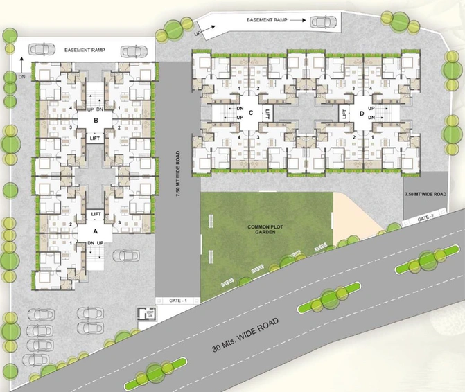 Master Plan of Ashtavinayak Brij Orchid in Vavol, Gandhinagar - Image 157276