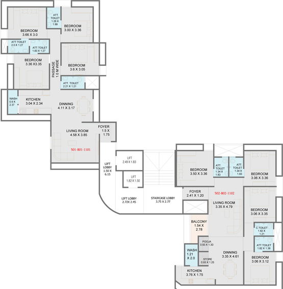 Floor Plan of Omkar Rudraksh Nex in Harni, Vadodara - Image 157352