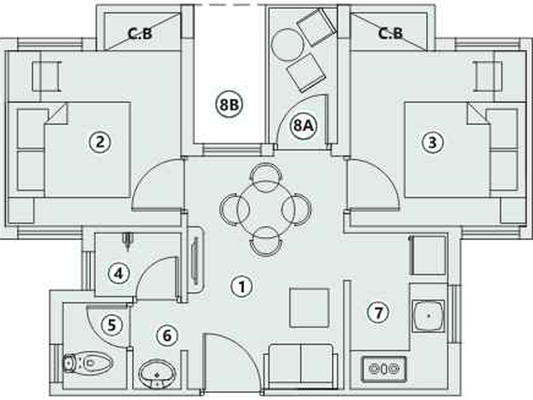 2 BHK Flat in Solaris Shalimar in Howrah, Kolkata - Image 812577