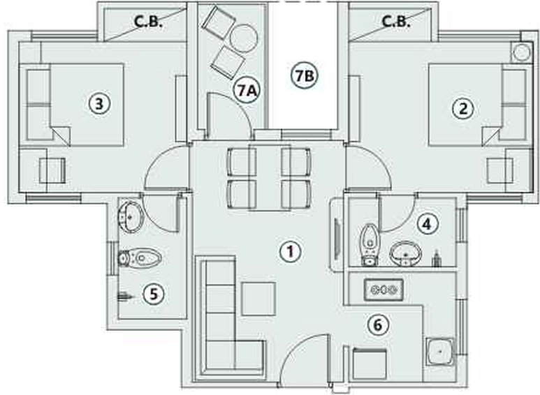 2 BHK Flat in Solaris Shalimar in Howrah, Kolkata - Image 812578