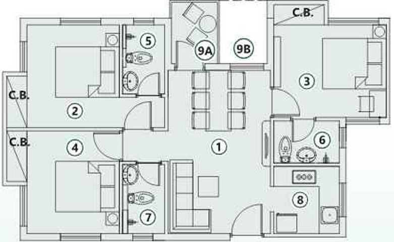 3 BHK Flat in Solaris Shalimar in Howrah, Kolkata - Image 812581